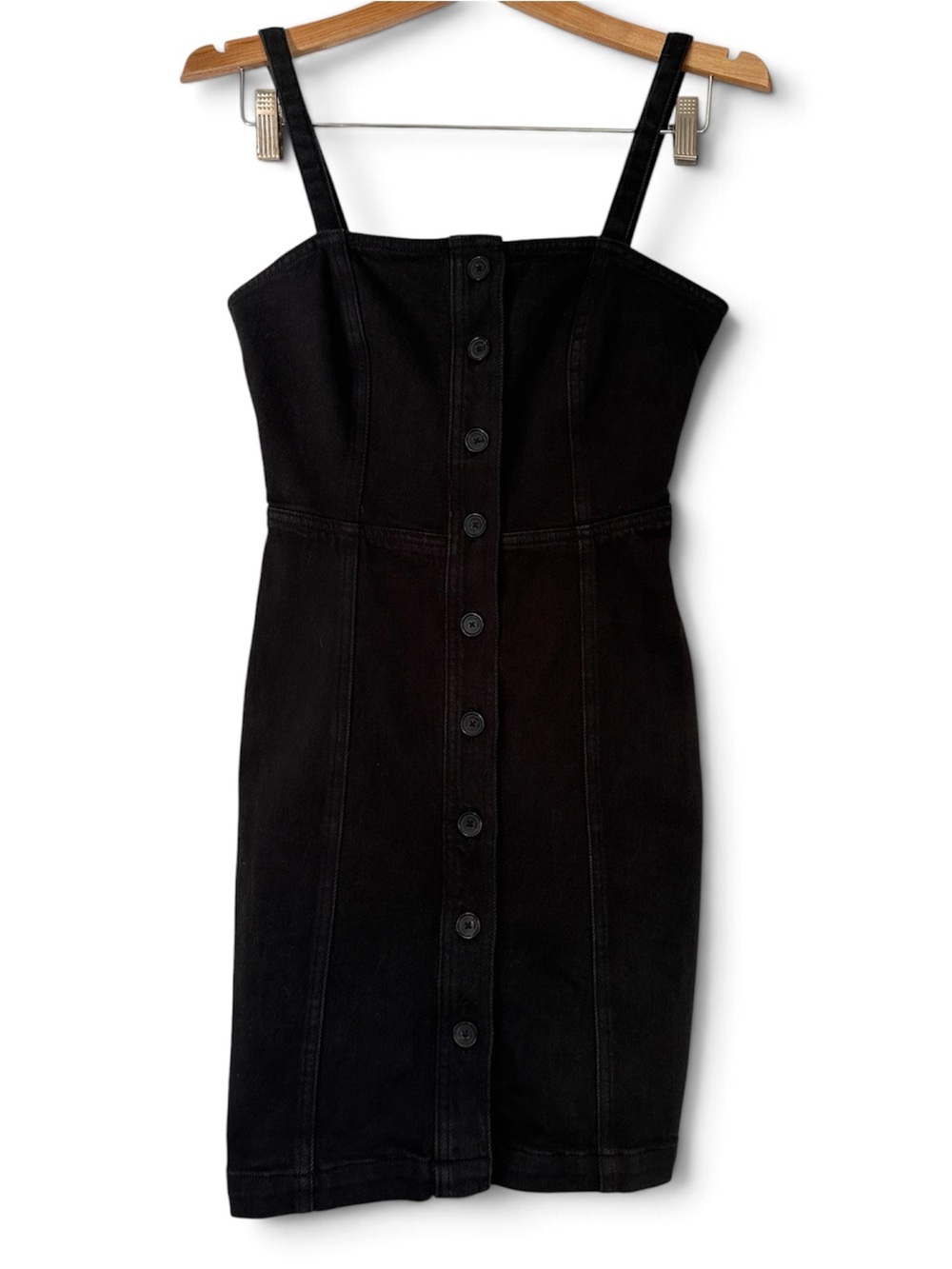Aritzia Wilfred Shasta Black Button-Up Dress